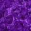 Satin 90"x156" Rectangle Tablecloth Purple - Grandiose 3D Rosette Table Cover with Seamless Finish