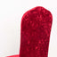 Crushed Velvet Spandex Banquet Chair Cover Fitted Slipcover Red - Stretch 190GSM Slipcover with Foot Pockets