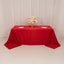 Lamour Satin 90"x132" Rectangle Tablecloth Red - Soft & Silk-Like Seamless Table Cover