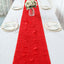 Taffeta Fabric 12"x108" Table Runner Red - 3D Leaf Petal Design