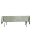 Premium Crushed Velvet 60"x102" Rectangle Tablecloth Sage Green - Reusable Soft Table Cover