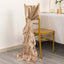 5 Pack Chiffon Satin Chair Sashes Nude - Easy to Install Ruffled Curly Willow