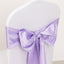 5 Pack Lamour Satin 6"x106" Chair Sashes Lavender Lilac - Stylish Reusable Decorative Bows