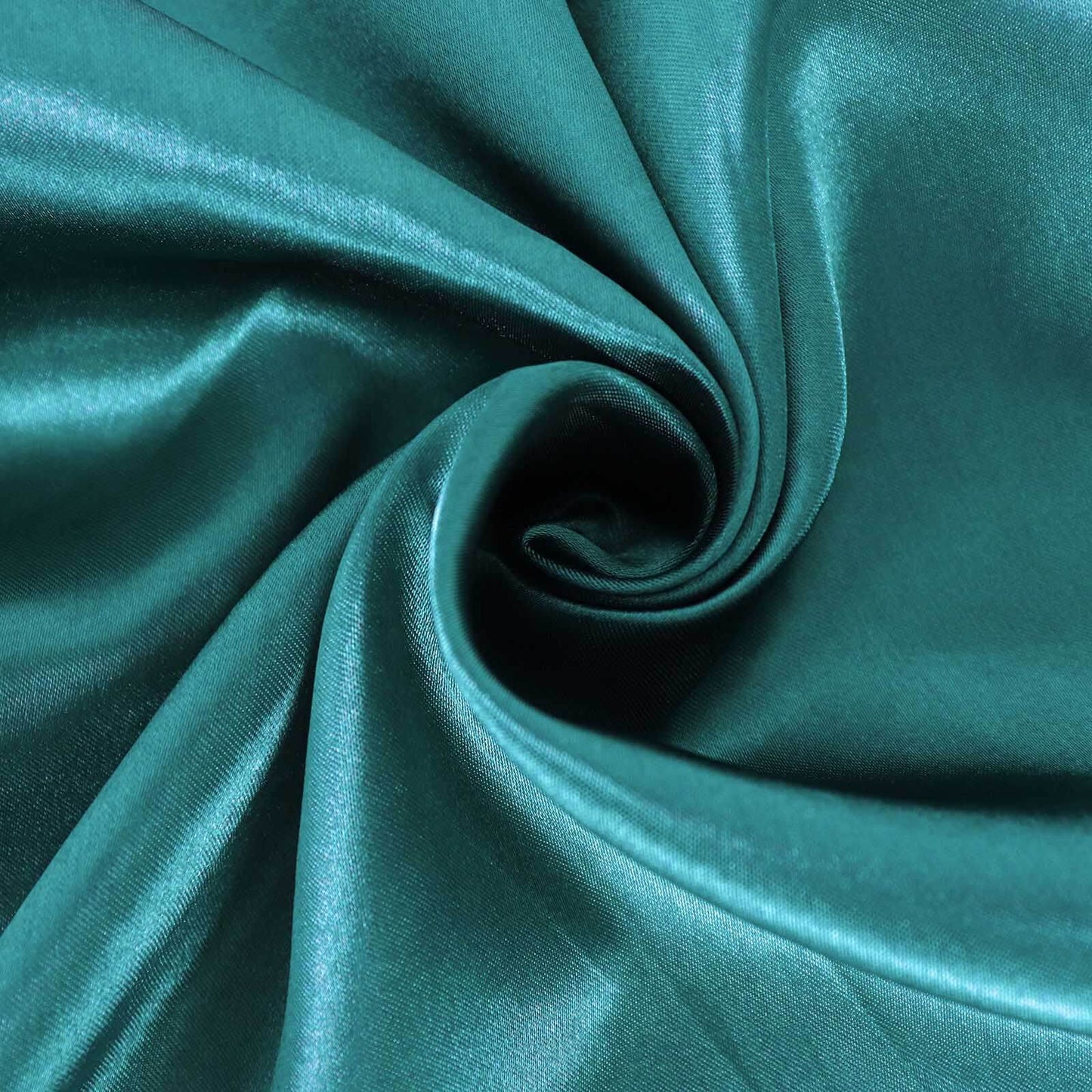 Satin 108" Round Tablecloth Peacock Teal - Smooth and Lustrous Table Cover