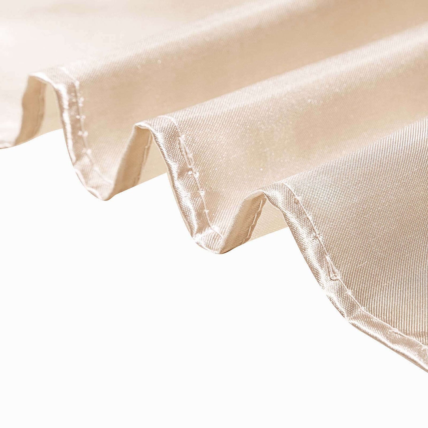 Satin 108" Round Tablecloth Beige - Smooth and Lustrous Table Cover
