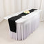 Scuba Polyester 12"x108" Table Runner Black - Wrinkle-Free Table Linen for Events & Weddings