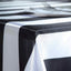 Satin 60"x102" Rectangle Tablecloth Black/White - Stripe Design with Stylish Smooth Finish Table Cover