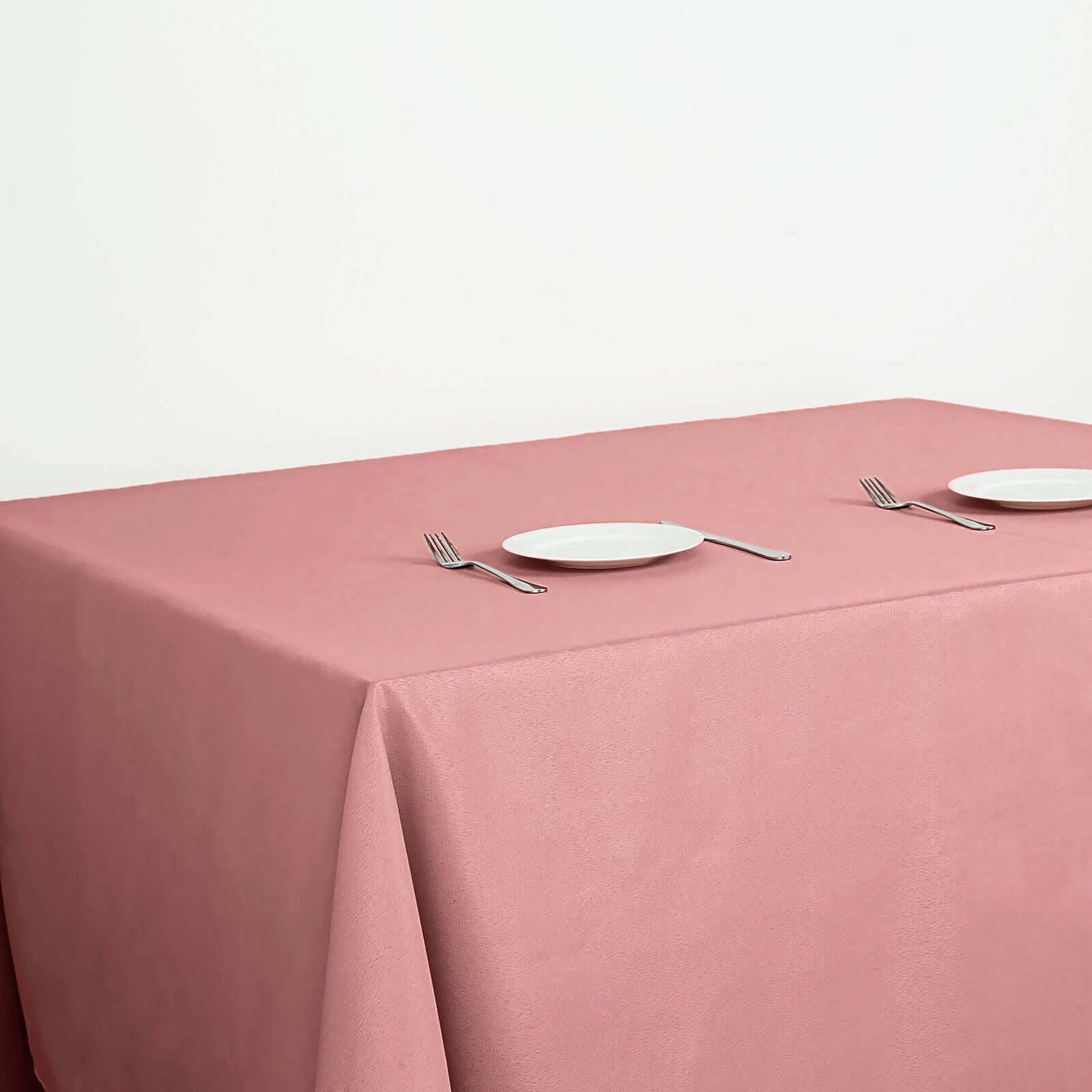 Polyester Square 90"x90" Tablecloth Dusty Rose - Wrinkle-Resistant & Durable Table Cover
