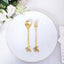 Gold Metal Spoon & Fork Pre-Packed Wedding Party Favors Set With Leaf Shaped Handle, Bridal Shower Souvenir Gift Box - 5"