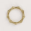 4 Pack Gold Metal Napkin Rings Bamboo Knuckle Style, Modern Serviette Holders - 2"