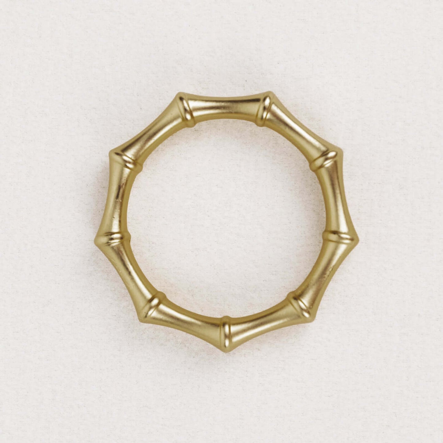 4 Pack Gold Metal Napkin Rings Bamboo Knuckle Style, Modern Serviette Holders - 2"