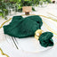 5 Pack Taffeta 20"x20" Napkins Hunter Emerald Green - Accordion Crinkle Dinner Napkins