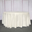 Taffeta 120" Round Tablecloth Ivory - Seamless Accordion Crinkle Table Cover