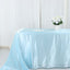 Satin Rectangular 90"x132" Tablecloth Light Blue - Seamless Table Cover