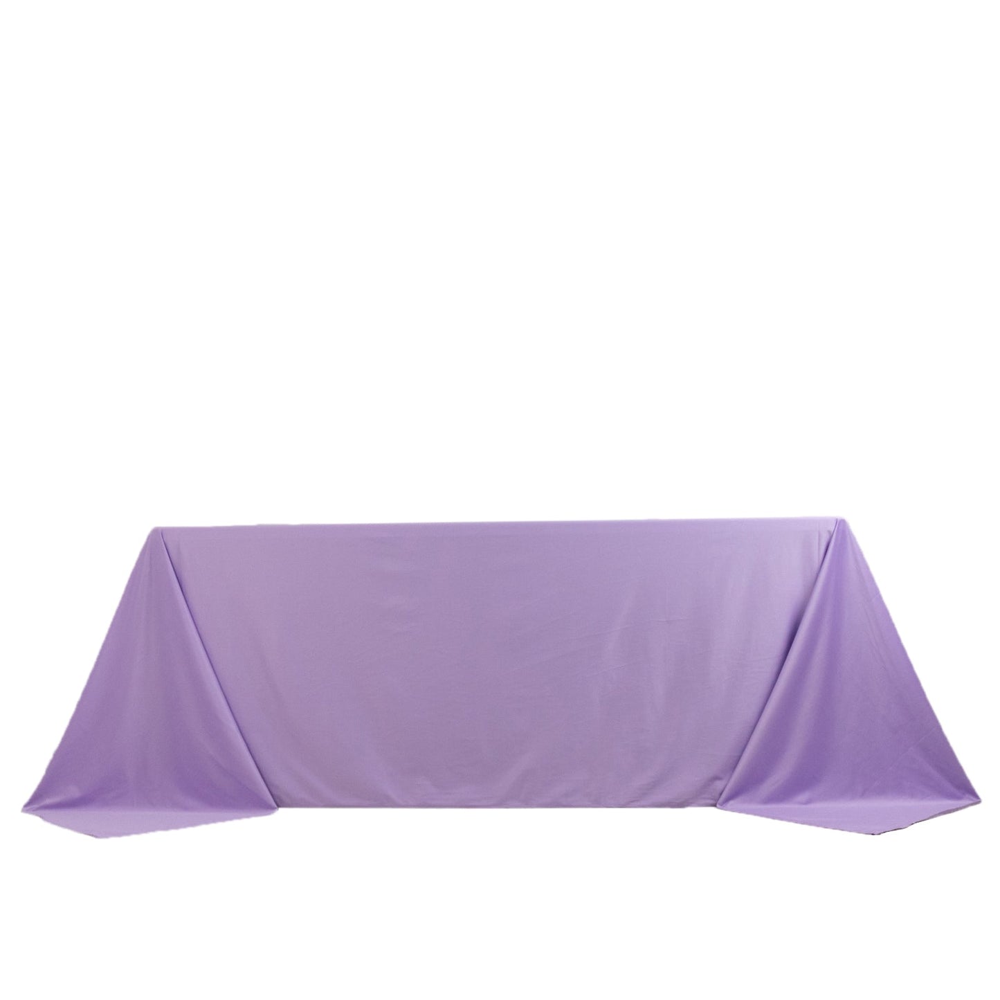 Scuba Rectangular 90"x132" Tablecloth Lavender Lilac - Wrinkle Free, Stain Resistant & Seamless Table Cover