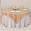 Lamour Satin 72"x72" Table Overlay Square Tablecloth Nude - Smooth Finish Table Topper