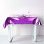 Metallic Foil Tablecloth Square Purple - Stylish Disposable Party Cover 50"x50"