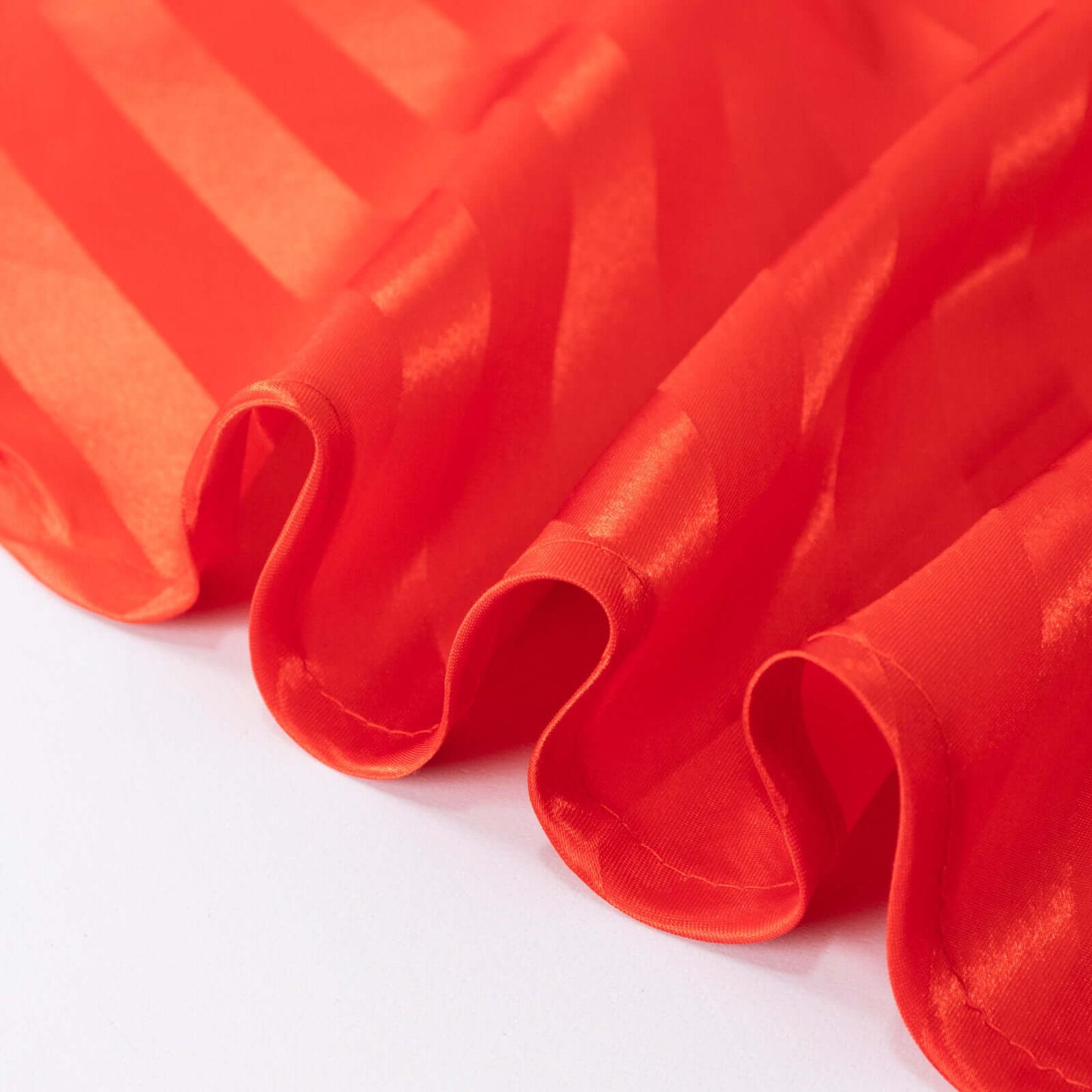 Satin 12"x108" Table Runner Red - Stripe Table Decor