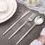 24-Pack Plastic Flatware Set with Sleek Modern Design Silver - Premium Disposable Silverware 8"