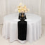 Lamour Satin 12"x108" Table Runner Black - Smooth & Lustrous Finish
