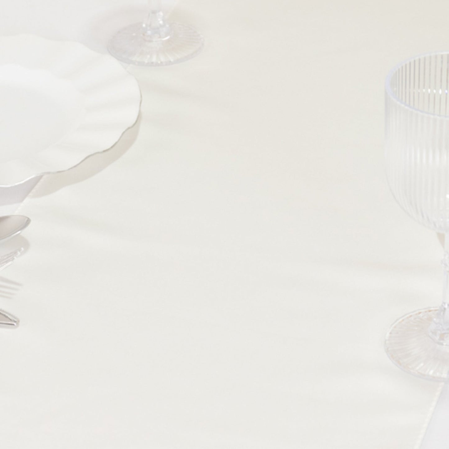 Lamour Satin 12"x108" Table Runner Ivory - Smooth & Lustrous Finish