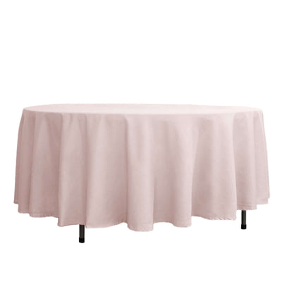 Polyester 108" Round Tablecloth Blush - Wrinkle-Resistant Table Cover