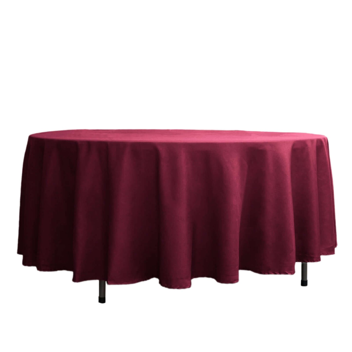 Polyester 108" Round Tablecloth Burgundy - Wrinkle-Resistant Table Cover