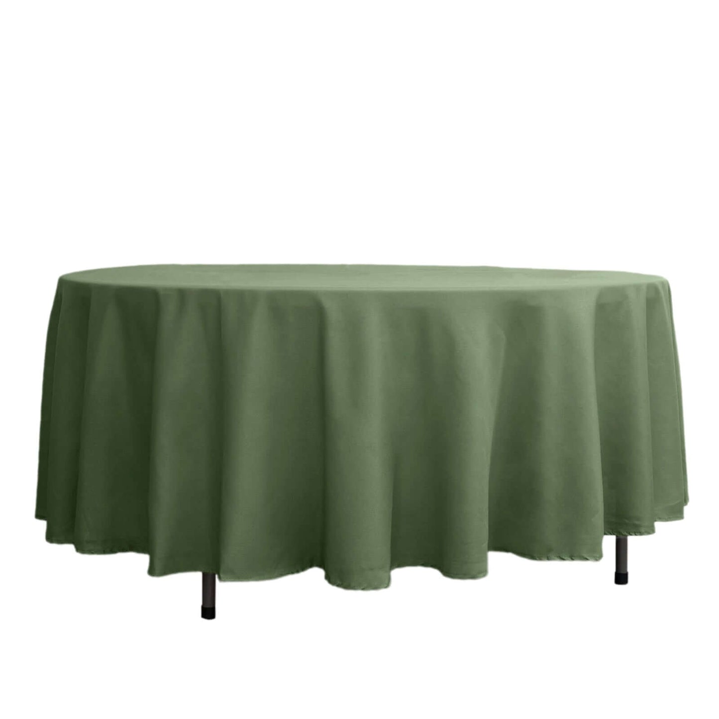Polyester 108" Round Tablecloth Olive Green - Wrinkle-Resistant Table Cover