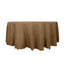 Polyester 108" Round Tablecloth Taupe - Wrinkle-Resistant Table Cover
