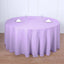 Polyester 120" Round Tablecloth Lavender Lilac - Seamless Wrinkle-Resistant Table Cover