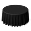 Polyester 120" Round Tablecloth Black - Seamless Wrinkle-Resistant Design for Weddings