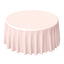 Polyester 120" Round Tablecloth Blush - Seamless Wrinkle-Resistant Table Cover