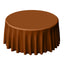 Polyester 120" Round Tablecloth Cinnamon Brown - Seamless Wrinkle-Resistant Table Cover