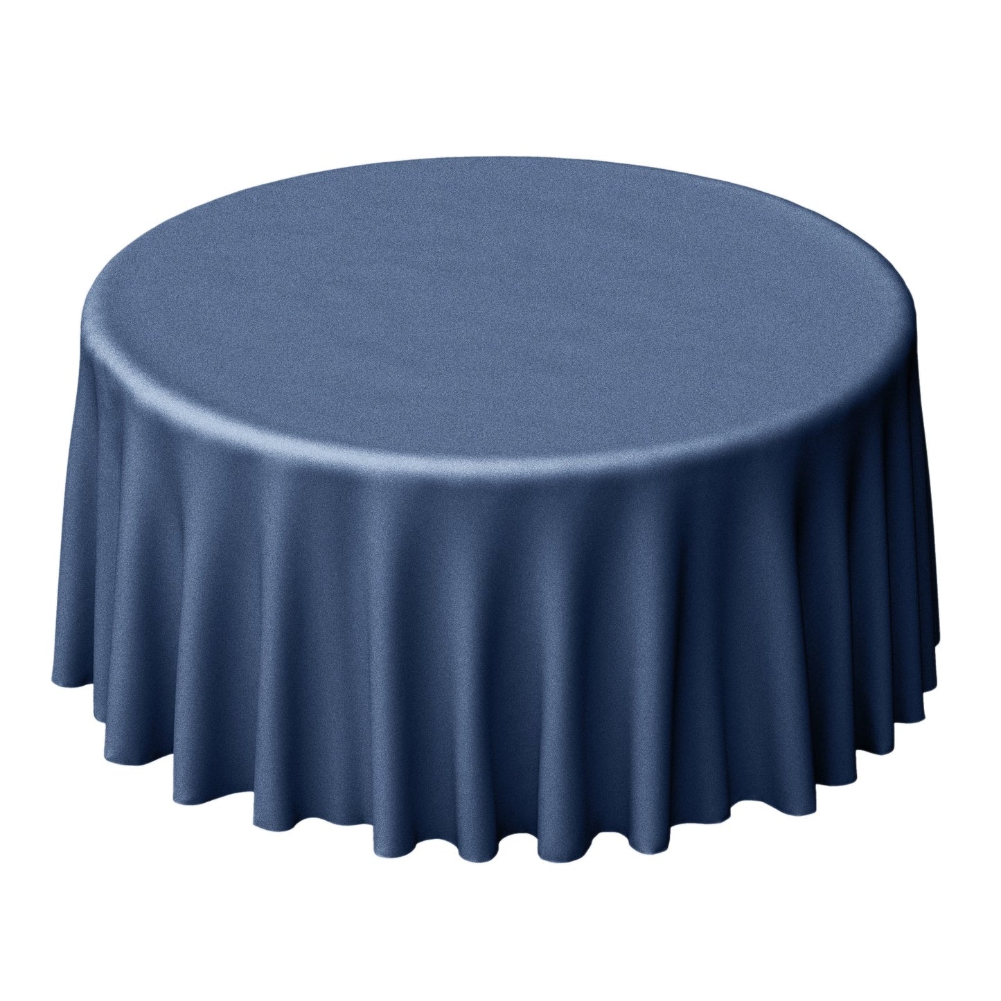 Polyester 120" Round Tablecloth Dark Denim Blue - Seamless Faux Denim Design for Stylish Gatherings