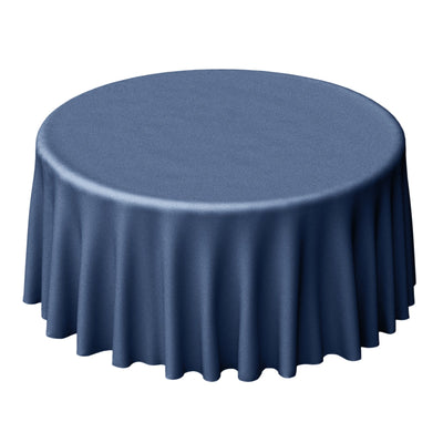 Polyester 120" Round Tablecloth Dark Denim Blue - Seamless Faux Denim Design for Stylish Gatherings