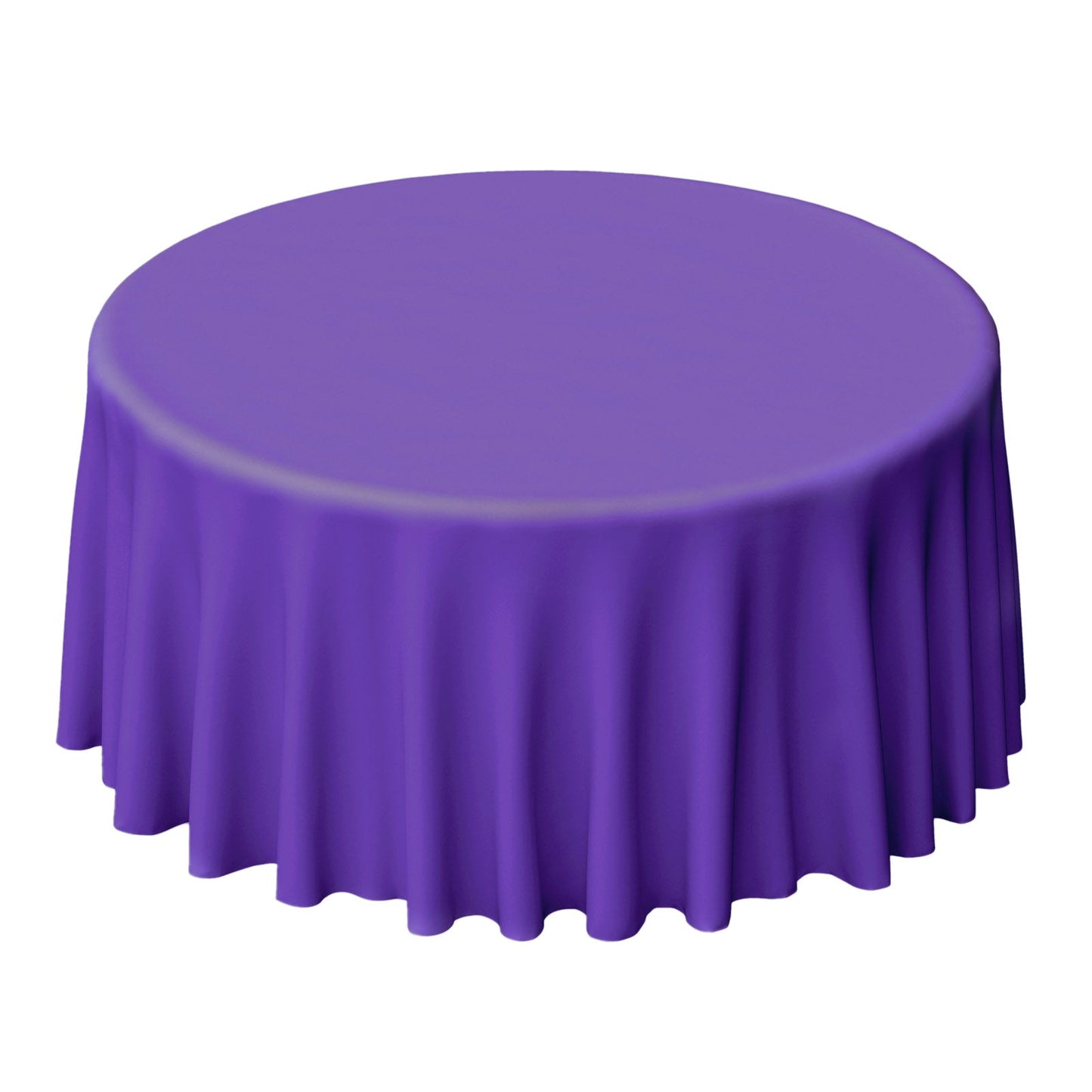 Polyester 120" Round Tablecloth Purple - Seamless Wrinkle-Resistant Table Cover