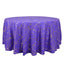 Polyester 120" Round Tablecloth Purple with Gold Foil Geometric Pattern Wrinkle-Resistant Seamless Table Cover