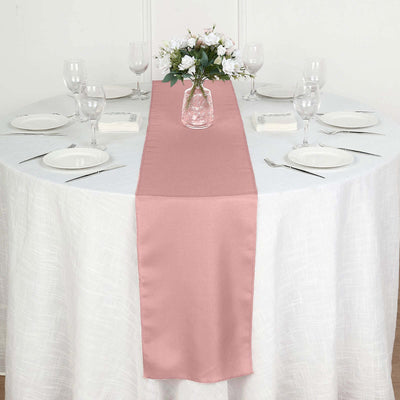 Polyester 12"x108" Table Runner Dusty Rose - Durable & Wrinkle-Resistant Table Decor