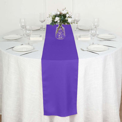 Polyester 12"x108" Table Runner Purple - Durable & Wrinkle-Resistant Table Decor