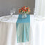 Polyester 12"x108" Table Runner Turquoise Shimmer Sequin Dots - Wrinkle-Free Finish Table Linen