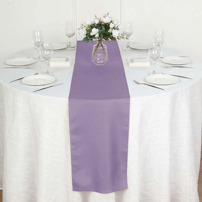 Polyester 12"x108" Table Runner Violet Amethyst - Durable & Wrinkle-Resistant Table Decor