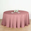 Polyester 132" Round Tablecloth Dusty Rose - Seamless Chic Table Cover