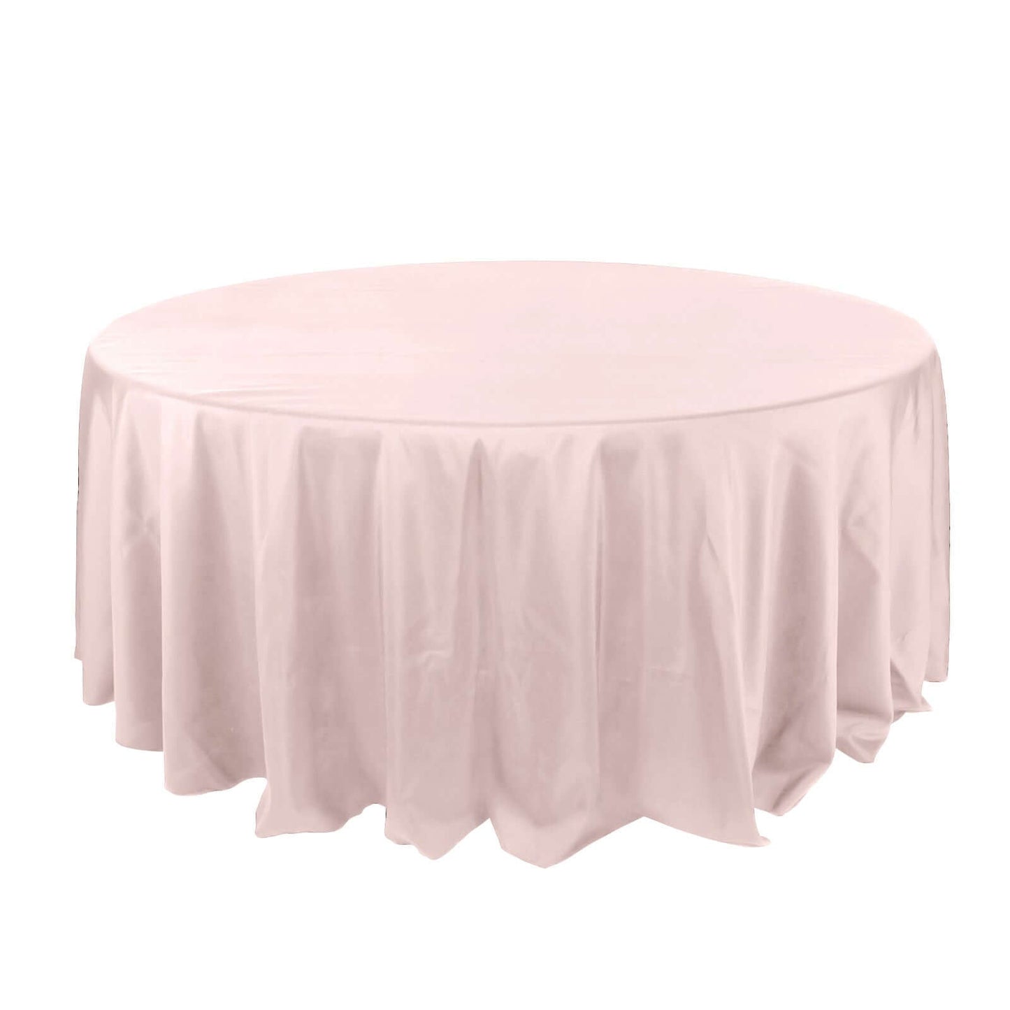 Polyester 132" Round Tablecloth Blush - Seamless Chic Table Cover