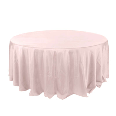 Polyester 132" Round Tablecloth Blush - Seamless Chic Table Cover