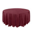 Polyester 132" Round Tablecloth Burgundy - Seamless Chic Design Table Cover