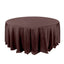 Polyester 132" Round Tablecloth Chocolate - Seamless Chic Table Cover