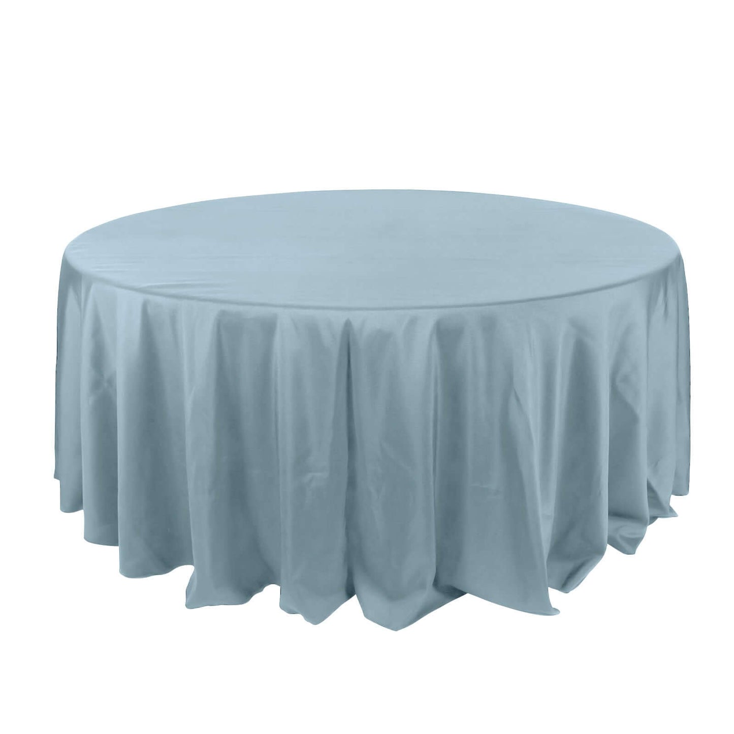 Polyester 132" Round Tablecloth Dusty Blue - Seamless Chic Table Cover