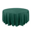 Polyester 132" Round Tablecloth Hunter Emerald Green - Seamless Chic Table Cover