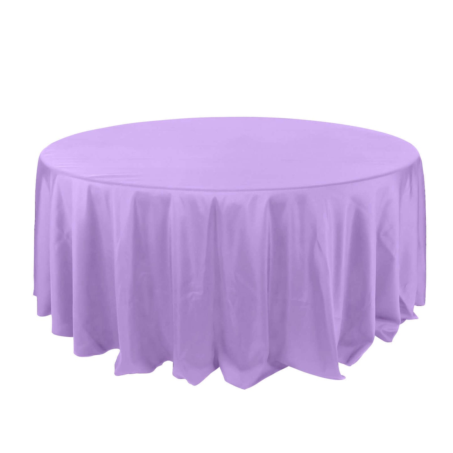 Polyester 132" Round Tablecloth Lavender Lilac - Seamless Chic Table Cover