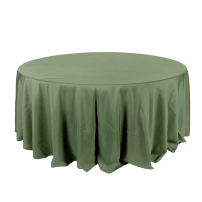 Polyester 132" Round Tablecloth Olive Green - Seamless Chic Table Cover